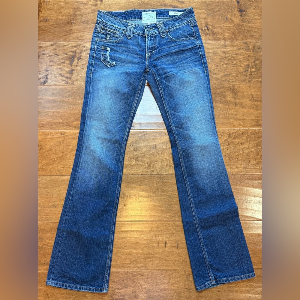 Taverniti So Jeans Janis Bootcut Distressed Denim Size 28